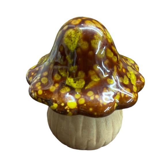 Vintage Drip Glazed Pottery Mushroom - Picture 2 of 5
